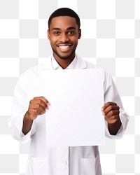 PNG A doctor latin man portrait adult paper. AI generated Image by rawpixel.
