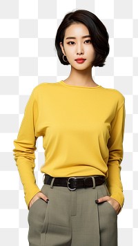 PNG Portrait clothing fashion sleeve. 