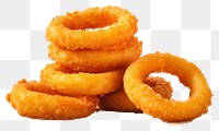PNG  Onion rings fries food white background confectionery. AI generated Image by rawpixel.