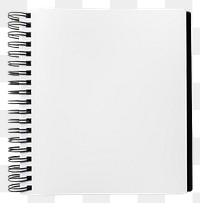 PNG  Spiral bound notebook mockup template book open white paper with black paper cover spiral page white background. AI generated Image by rawpixel.