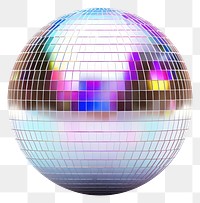 PNG Disco ball sphere purple white background. 