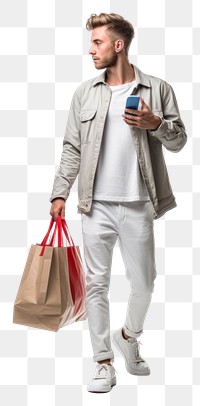 PNG  Shopping shopping adult bag. AI generated Image by rawpixel.