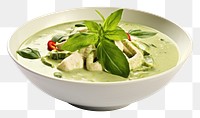 PNG Thai food green curry plate soup dish. 