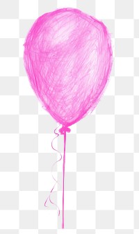 PNG  Pink balloon drawing paper white background. 