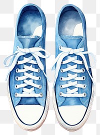 PNG Gumshoes footwear white blue. AI generated Image by rawpixel.