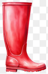 PNG Red rain boot footwear protection clothing. AI generated Image by rawpixel.
