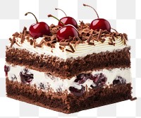 PNG  Black forest cake dessert cream fruit. AI generated Image by rawpixel.