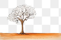 PNG Tree sketch cartoon drawing. AI generated Image by rawpixel.