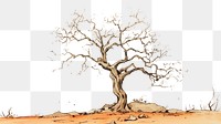 PNG Tree sketch painting cartoon. AI generated Image by rawpixel.