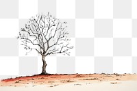 PNG Tree sketch landscape outdoors. AI generated Image by rawpixel.
