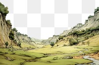 PNG Valley wilderness landscape mountain. AI generated Image by rawpixel.