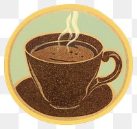 PNG  Coffee saucer drink latte. AI generated Image by rawpixel.