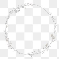 PNG Botanical pattern drawing circle. AI generated Image by rawpixel.