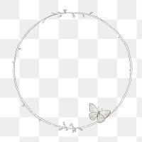 PNG Butterfly necklace jewelry circle. 