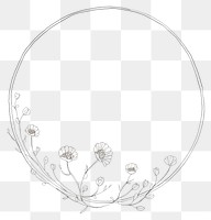 PNG Flower pattern drawing circle. 