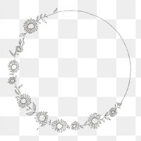 PNG Sunflower necklace jewelry pattern. AI generated Image by rawpixel.