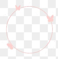 PNG Butterfly outdoors circle pink. AI generated Image by rawpixel.