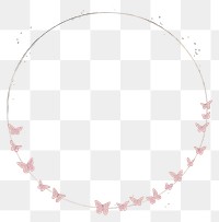 PNG Butterfly necklace jewelry circle. AI generated Image by rawpixel.