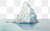 PNG Iceberg outdoors nature sketch. AI generated Image by rawpixel.