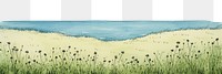 PNG Meadow and ocean landscape grassland outdoors. AI generated Image by rawpixel.