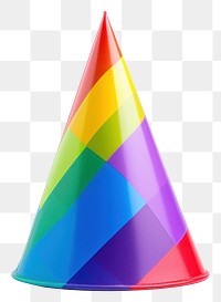 PNG  A colorful party hat white background celebration clothing. AI generated Image by rawpixel.