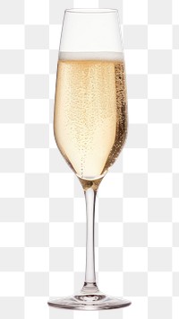PNG  A glasse of champagne drink wine white background. AI generated Image by rawpixel.