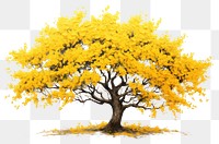 PNG  A Ratchaphruek tree is blooming bright yellow blossom flower plant. AI generated Image by rawpixel.