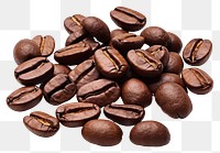 PNG  Coffee beans white background chocolate freshness. AI generated Image by rawpixel.