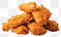 PNG  Fried chicken fried food white background. 