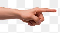 PNG  Man hand pointing finger white background. AI generated Image by rawpixel.