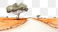 PNG Road sketch landscape outdoors. AI generated Image by rawpixel.