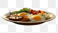 PNG  Beskfast plate food egg. AI generated Image by rawpixel.