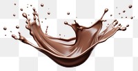 PNG Chocolate milk splash white background refreshment splattered. 