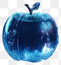 PNG Apple night apple blue. AI generated Image by rawpixel.