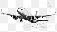 PNG Airplane airplane drawing aircraft. AI generated Image by rawpixel.