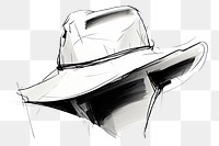 PNG Hat drawing sketch white. AI generated Image by rawpixel.