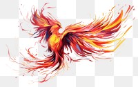 PNG Phoenix wing art white background. AI generated Image by rawpixel.