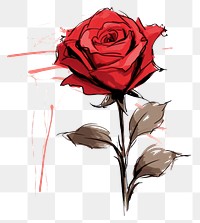 PNG Rose Sketch drawing flower sketch. AI generated Image by rawpixel.