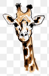 PNG Rabbit wildlife giraffe drawing. AI generated Image by rawpixel.
