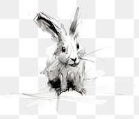 PNG Rabbit drawing animal sketch. AI generated Image by rawpixel.