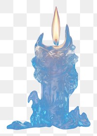 PNG Candle candle fire blue. AI generated Image by rawpixel.