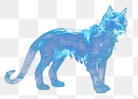 PNG Cat animal mammal blue. AI generated Image by rawpixel.