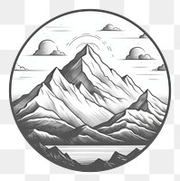 PNG Mountain drawing nature sketch. AI generated Image by rawpixel.