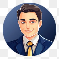 PNG Business man portrait cartoon adult. AI generated Image by rawpixel.