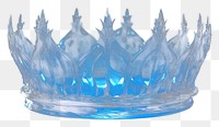 PNG Crown crown crystal blue. AI generated Image by rawpixel.