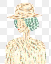 PNG A woman wear hat art front view creativity. AI generated Image by rawpixel.