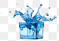 PNG Gift box water transparent refreshment. AI generated Image by rawpixel.