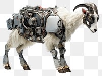 PNG Cyborg goat livestock animal mammal. 