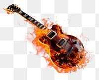 PNG Guitar guitar burning fire. 