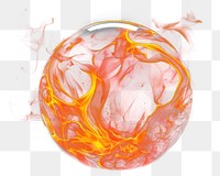 PNG Glass orb fire burning sphere. 